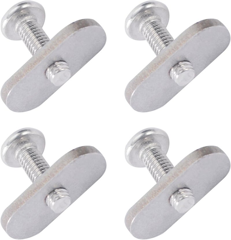 DoThisAllDay 304 Stainless Steel Kayak Rail/Track Screws 304 SS Track Nuts Kayak Hardware Mount Tie Down Eyelet Rail Kayak Mounting Screws Gear Mounting Replacement Kit for Kayaks Rails Screws Canoes Boats - Image 1